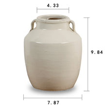 Load image into Gallery viewer, Creamy White Vase with Two Handles
