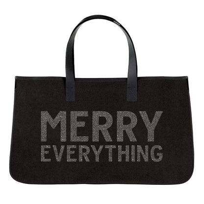 Black Canvas Tote - Merry Everything