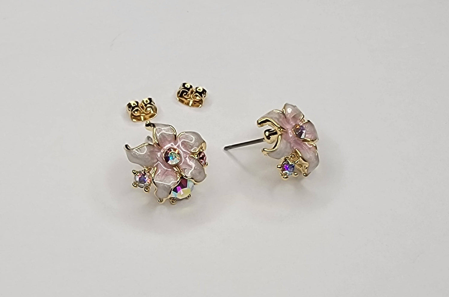 Large Flower Post Earrings