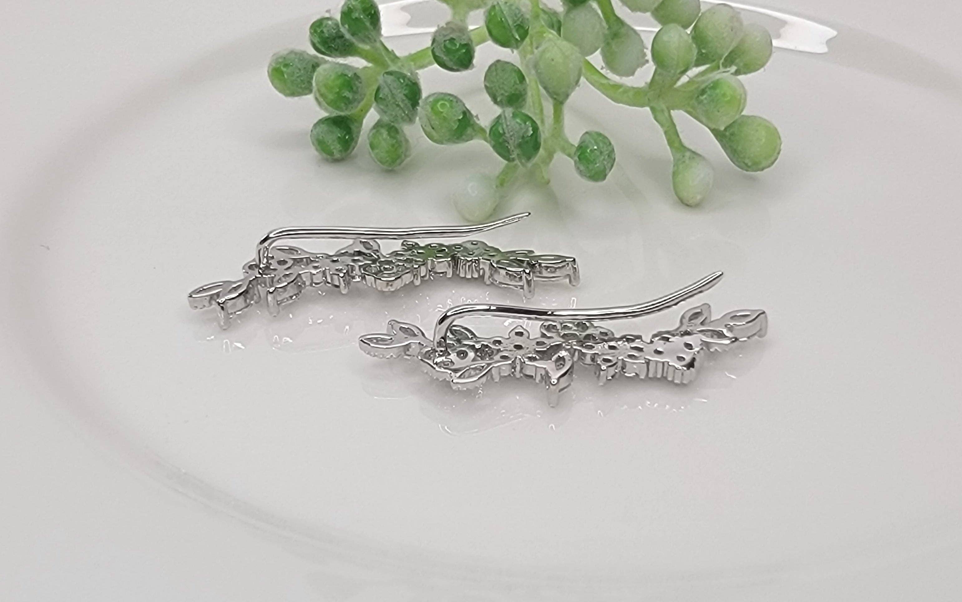 Cz Ear Crawler Earrings