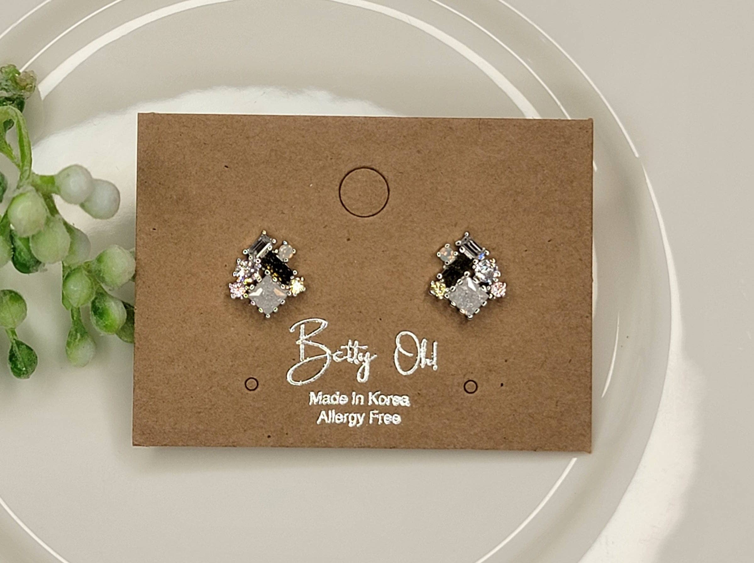 Cz Post Earrings