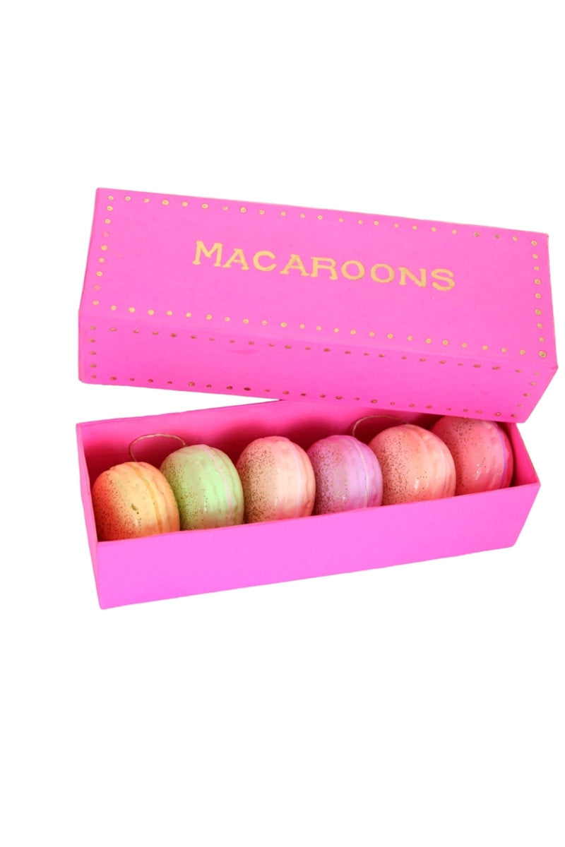 Macaroon Ornaments, Set of 6 w/ Box