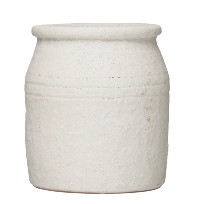 Distressed Coarse Terracotta Crock