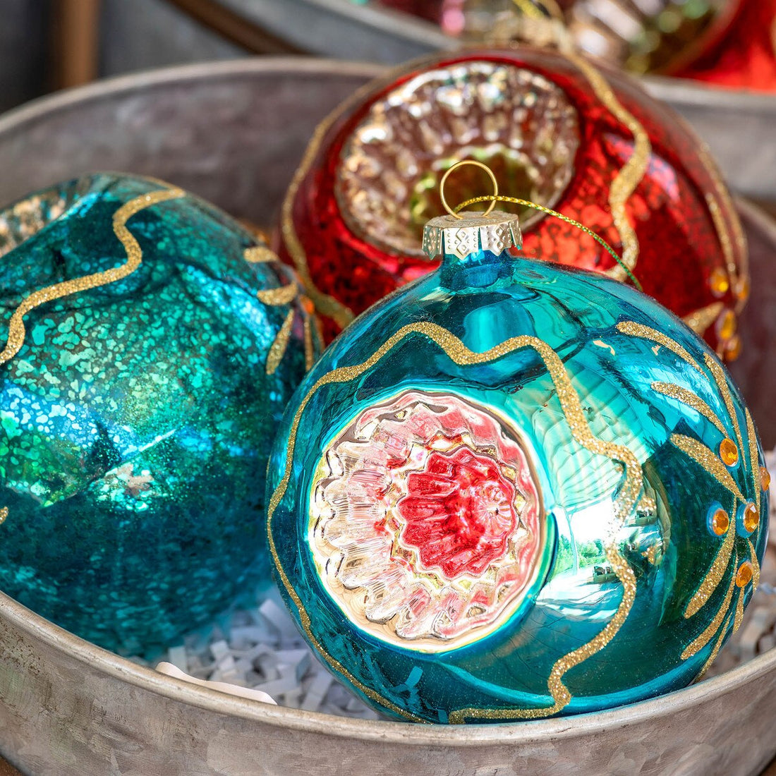 Vintage Style Reflector Ornaments