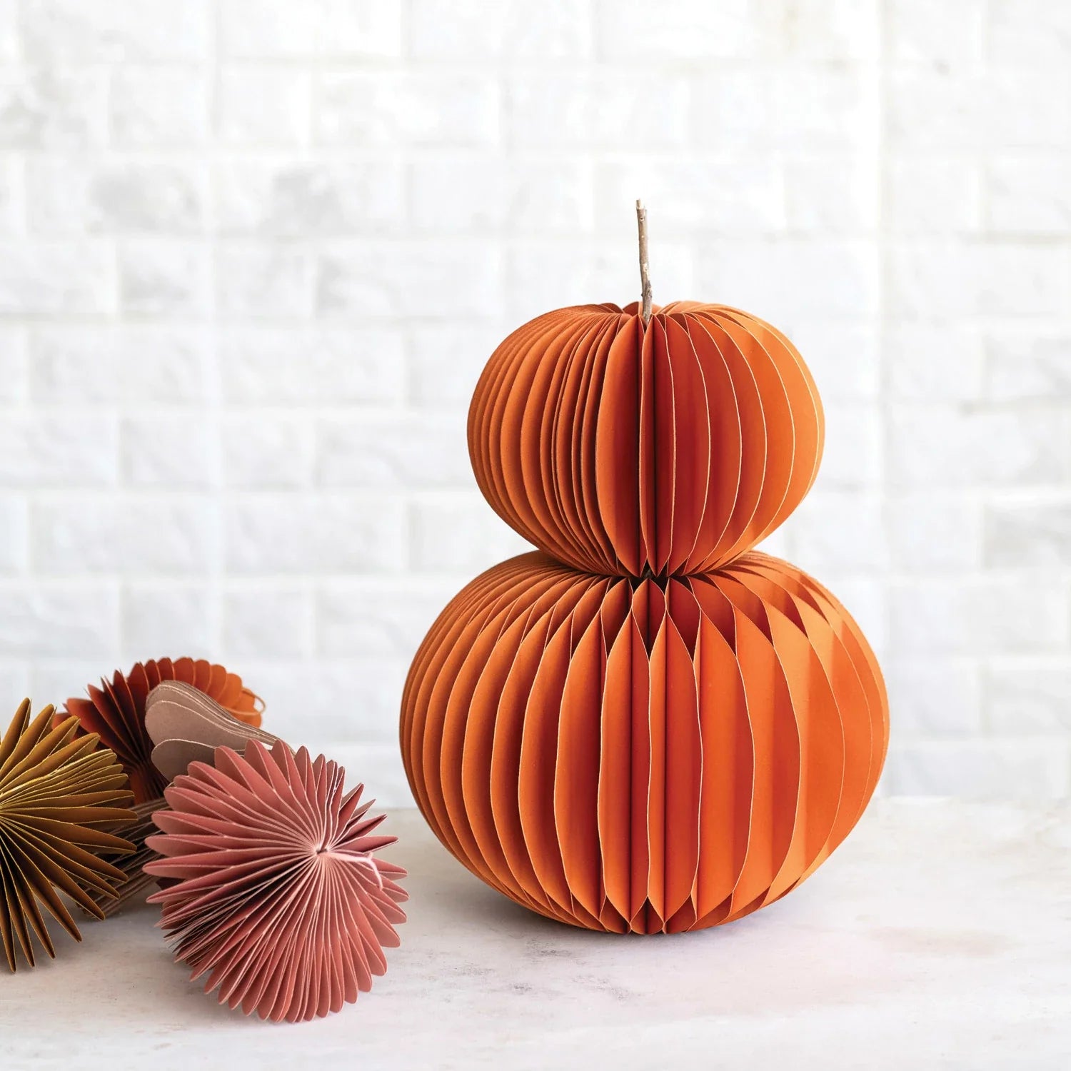 Folding Paper Pumpkins