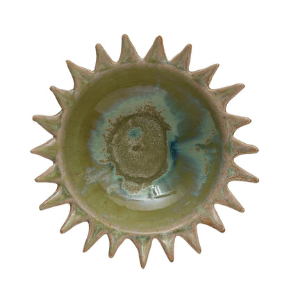 Stoneware Sunburst Shaped Serving Bowl