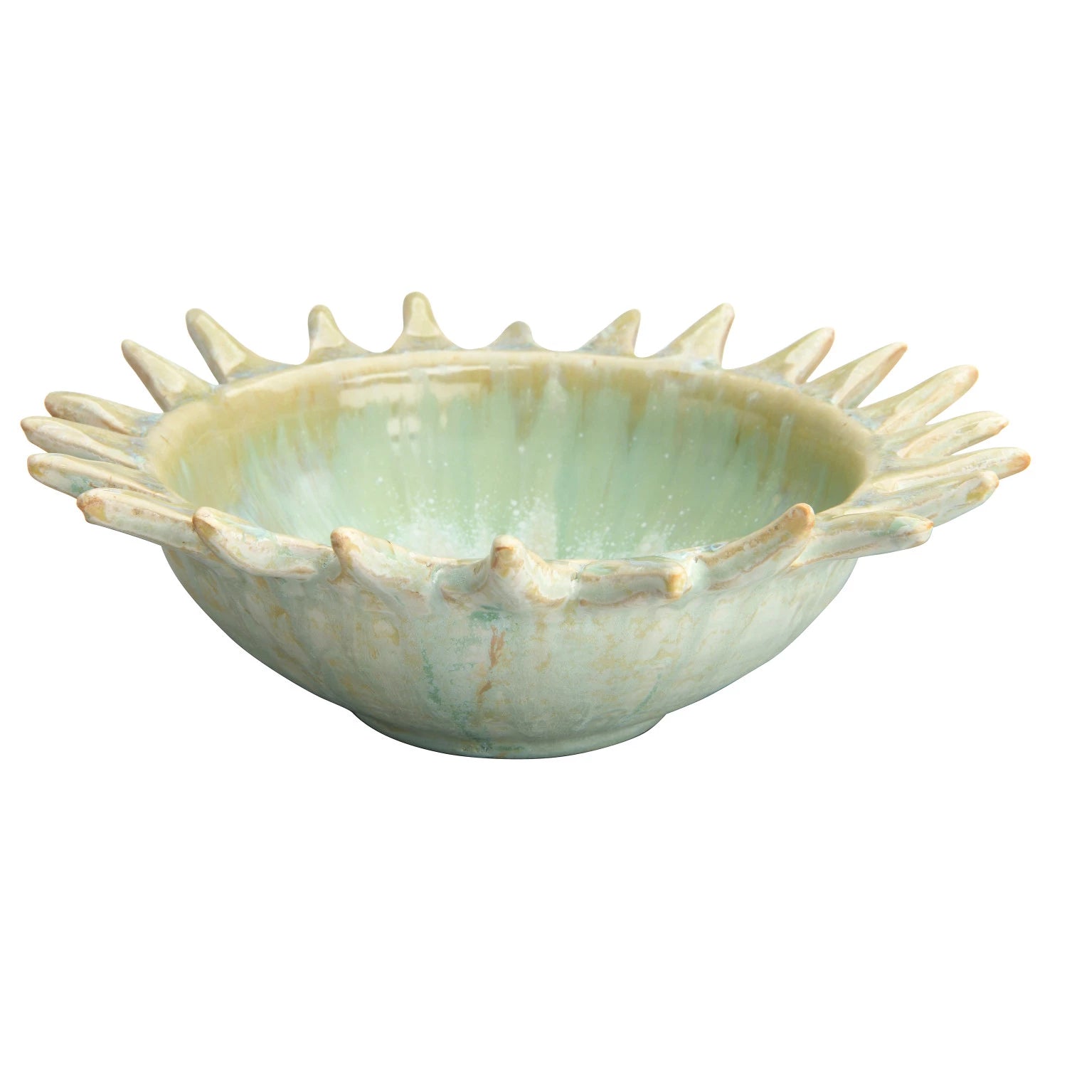 Stoneware Sunburst Shaped Serving Bowl