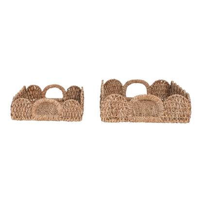 Rectangle Scalloped Edge Basket Tray