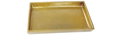 Rectangle Pillar Candle with Gold Tray