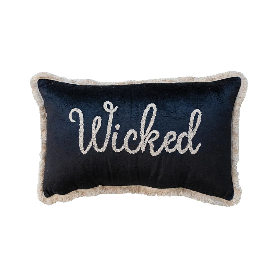 &quot;Wicked&quot; Velvet Lumbar Pillow