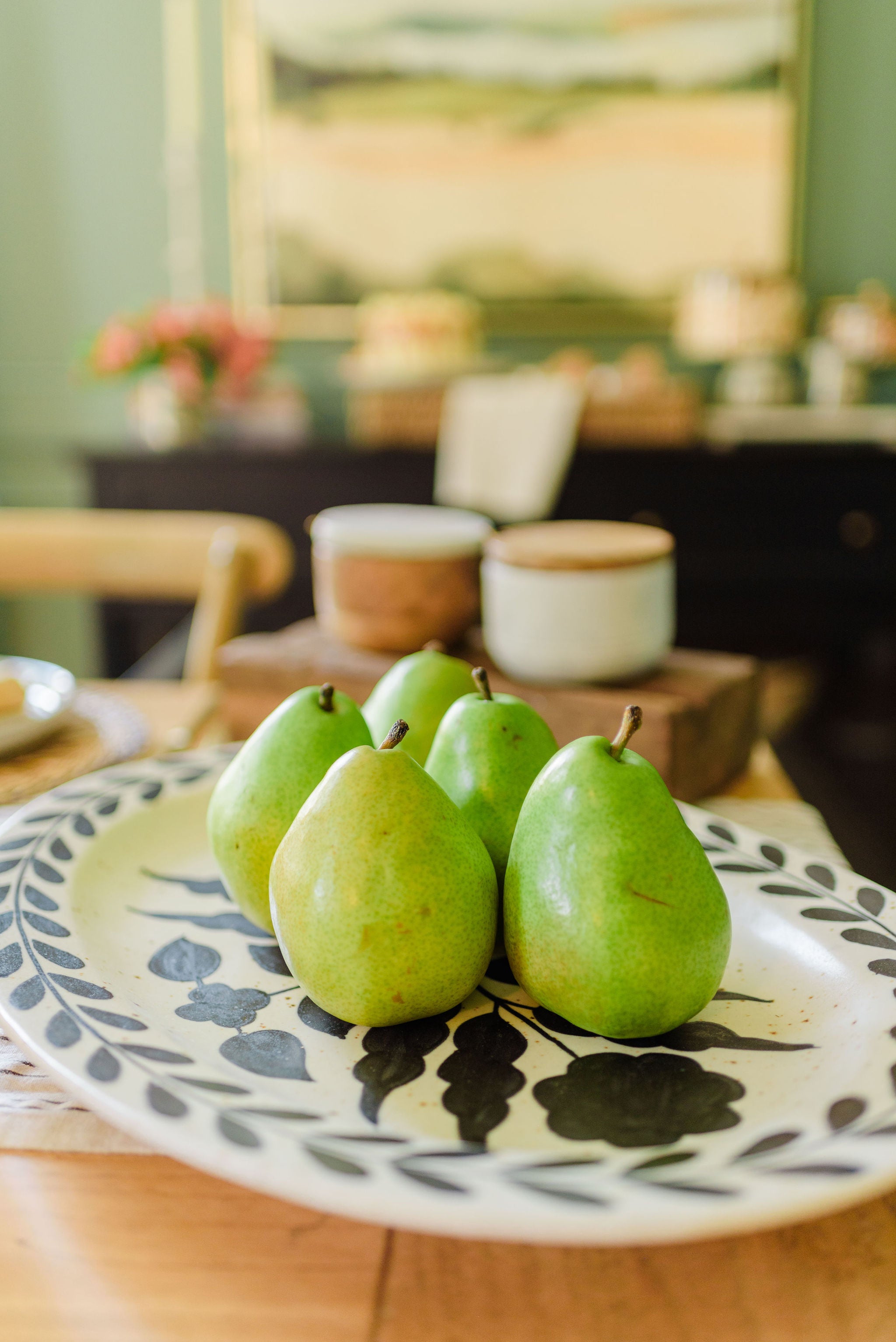 Hand-Painted Stoneware Platter