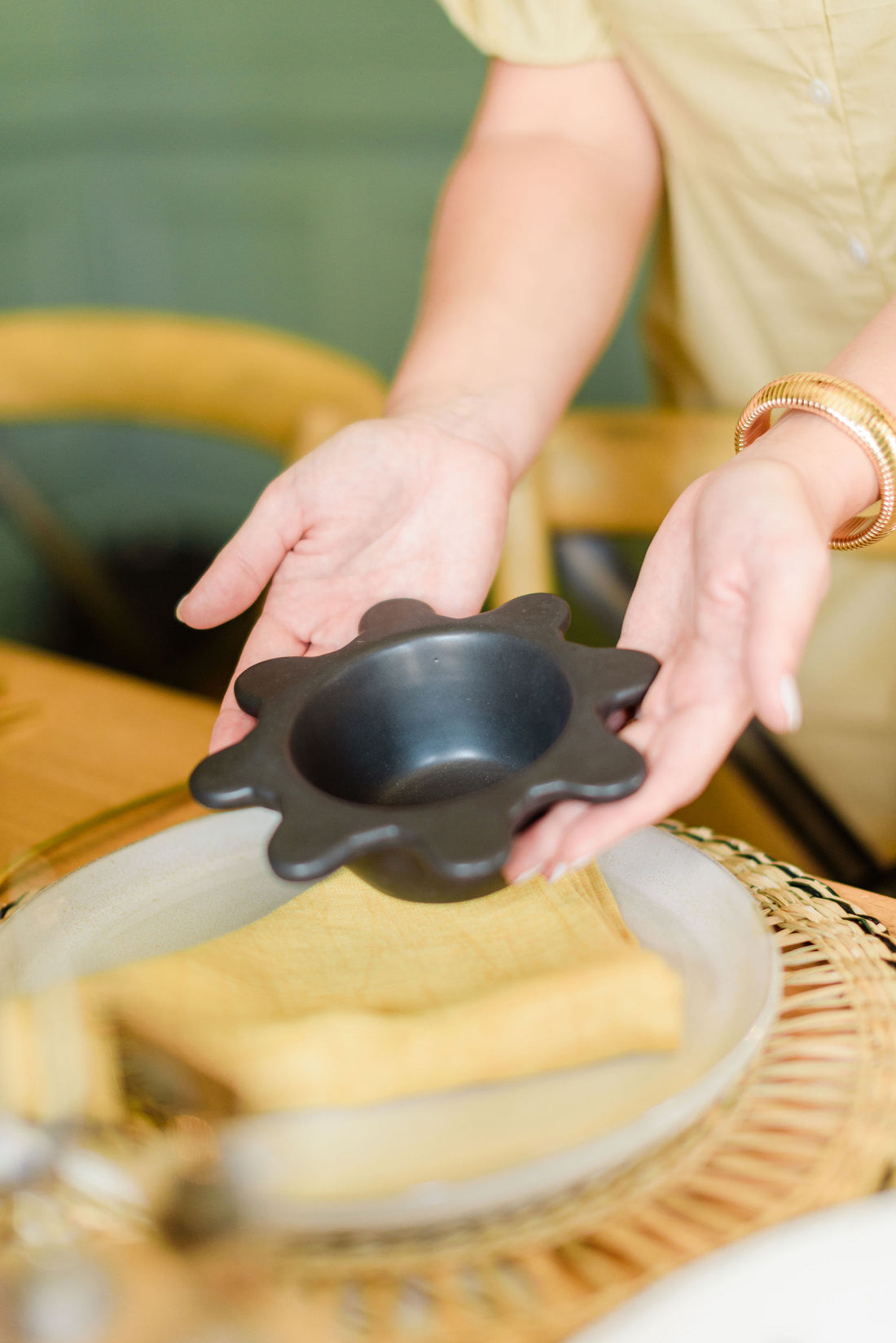 Stoneware Abstract Bowl