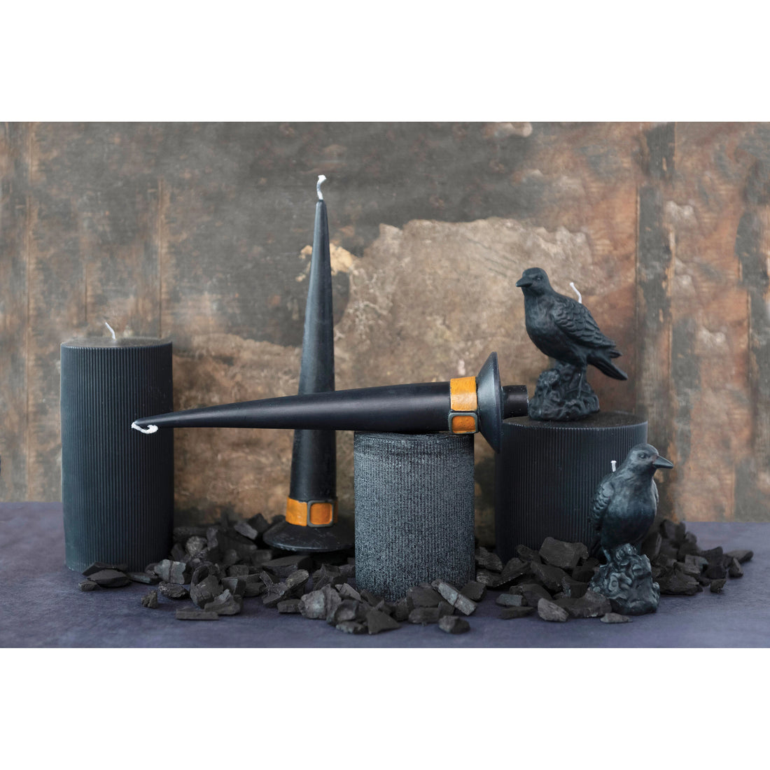 Witch Hat Taper Candle, set of 2