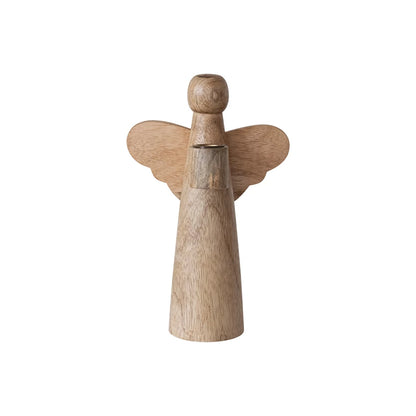 Mango Wood Angel Taper Holder