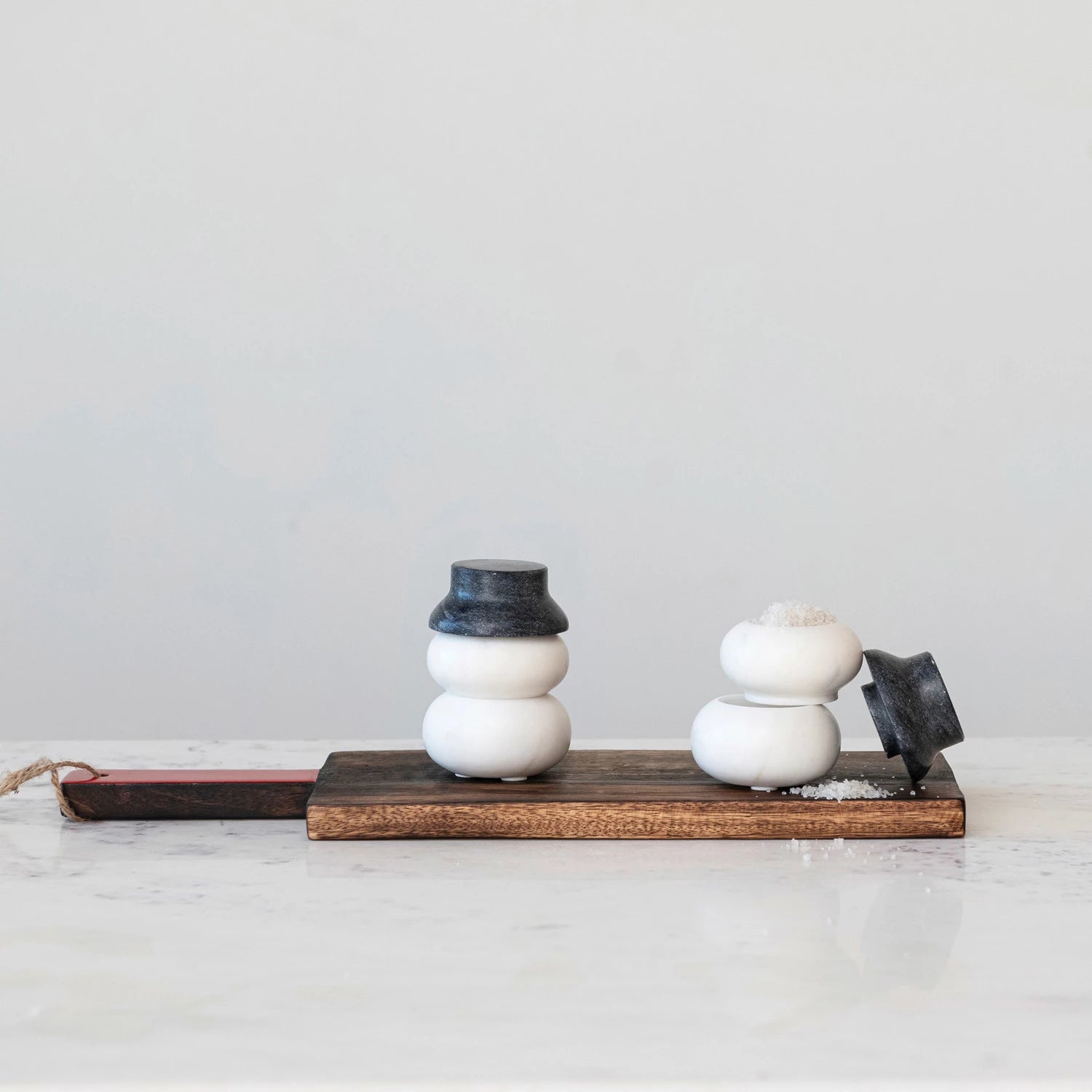 Marble Snowman Pinch Pots