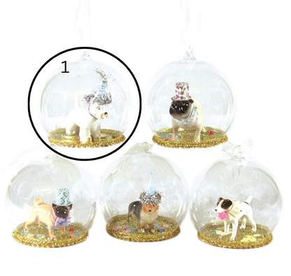 Dog Globe Ornament