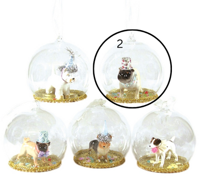 Dog Globe Ornament