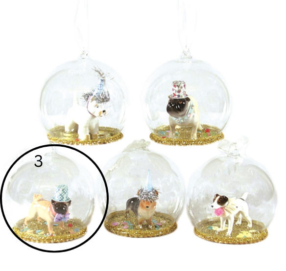 Dog Globe Ornament