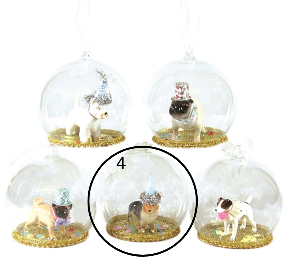 Dog Globe Ornament