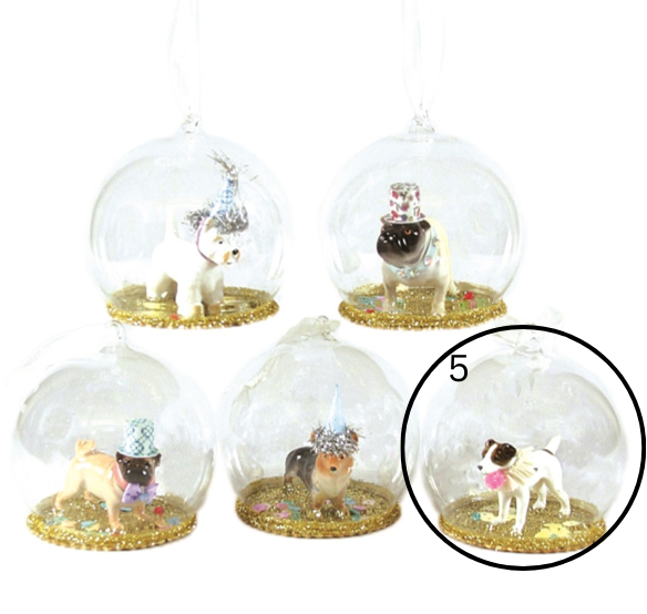 Dog Globe Ornament