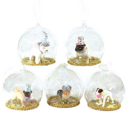 Dog Globe Ornament